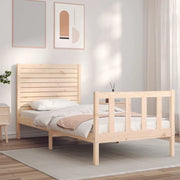 Giroletto con Testiera Small Single-Struttura Letto in Legno Massello 161314