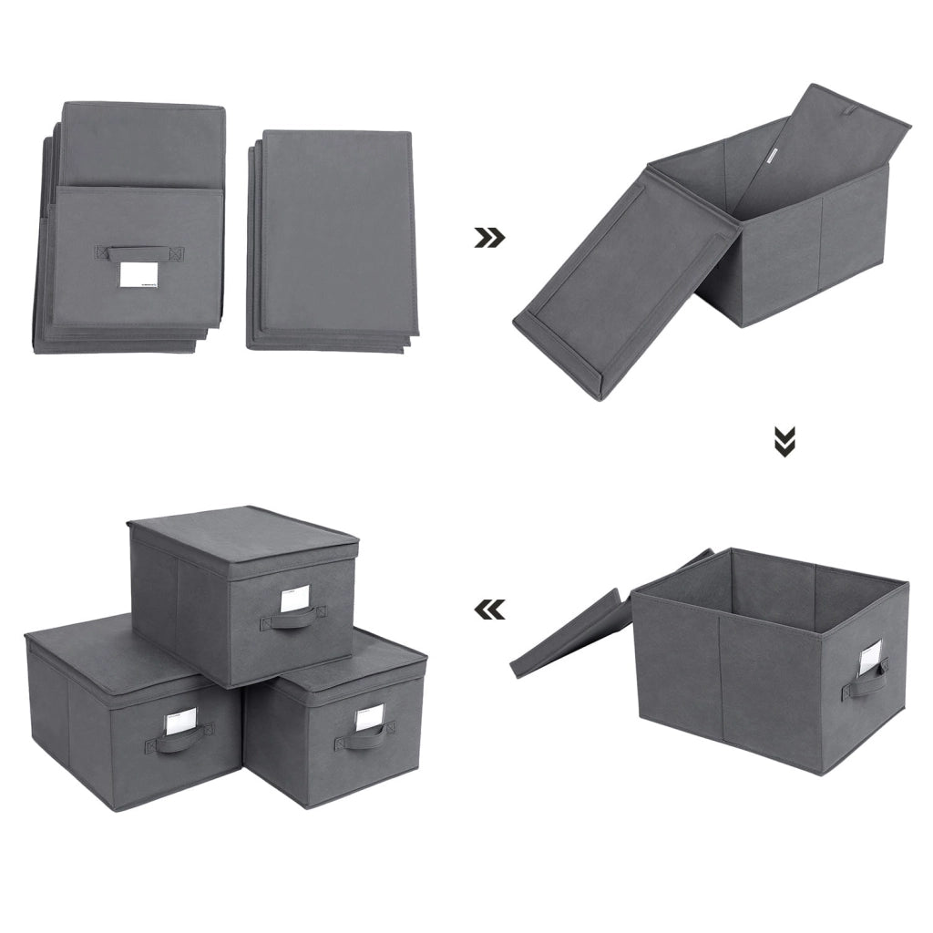 Set organizer per guardaroba VALORA, grigio, pratica soluzione di archiviazione x3 RFB03G