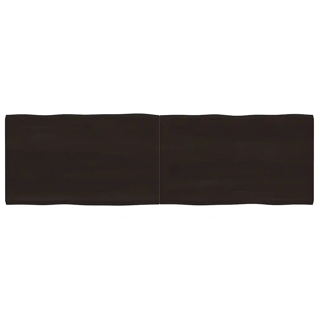 Piano Tavolo Marrone Scuro 200x60x(2-4) cm Rovere Non Trattatocod mxl 104173