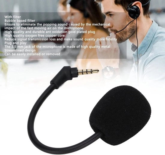 Microfono Flexibile 35 mm Con Funzione di Cancello del Rumore - Headset Cloud Flight S - Nero.