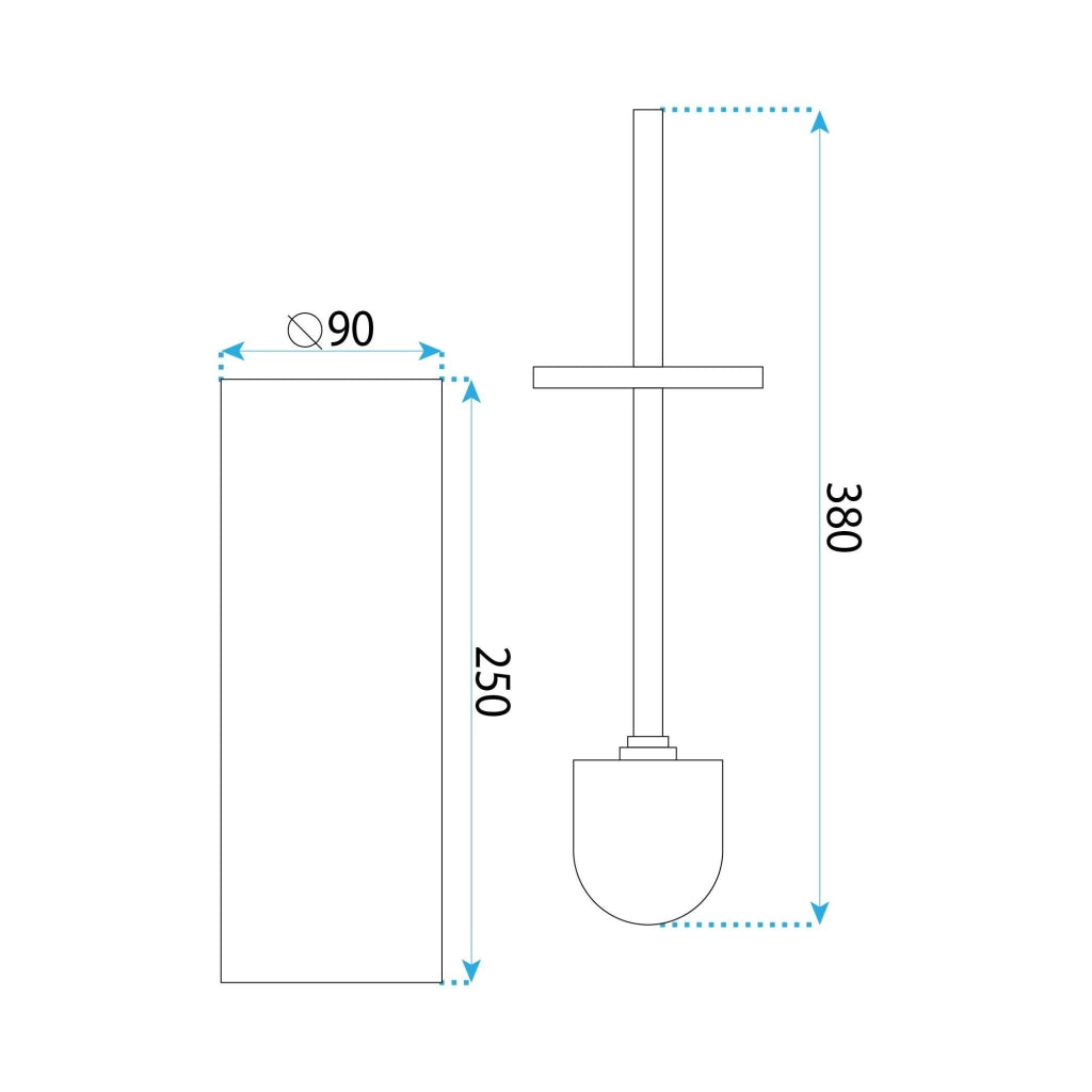 Spazzola Per Wc Mettalico B106 Chrome