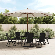 Ombrellone da Giardino con Palo in Legno Sabbia 400x273 cm 363175