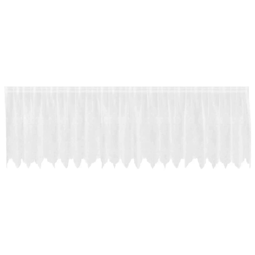 Tenda in Pizzo con tende Bianco 100 x 500 cm Poliestere 4107801
