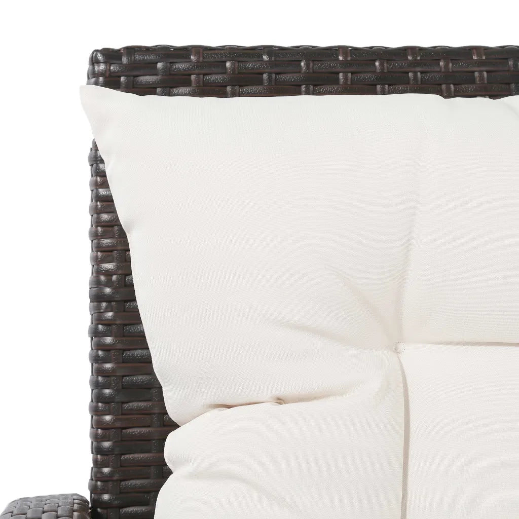 Set Divani da Giardino 5 pz con Cuscini in Polyrattan Marrone cod mxl 35210