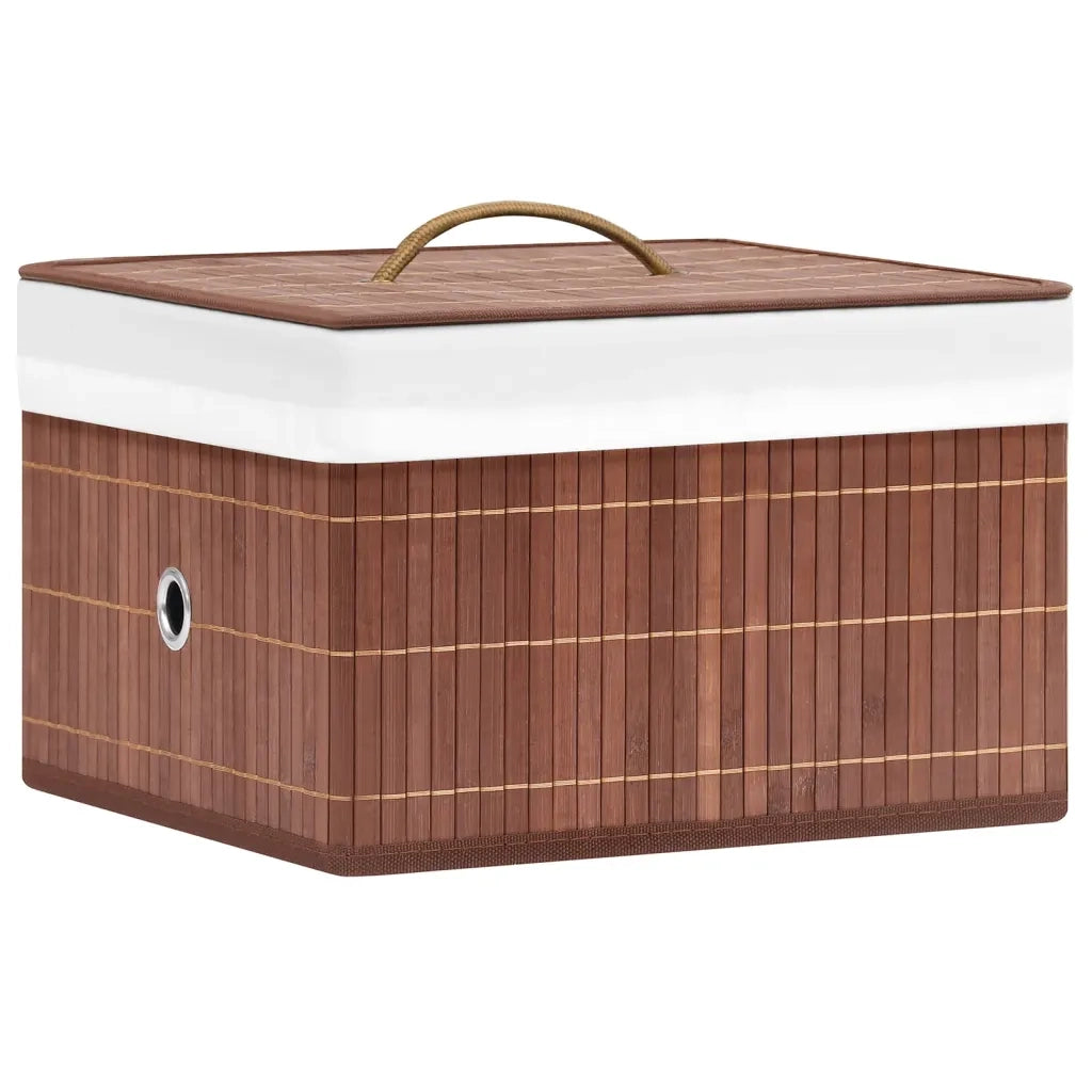 Scatole Portaoggetti 4 pz in BambÃ¹ Marroni cod mxl 39889
