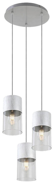 Lampada a sospensione Rabalux Zelkova 3xE27 alluminio