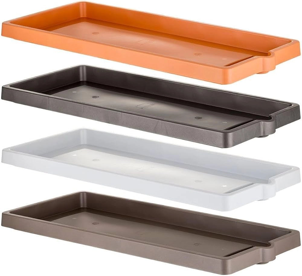 SOTTOVASO PER FIORIERA RETTANGOLARE cm 75 x 33,5 x 4,5 - cappuccino  - BAMA