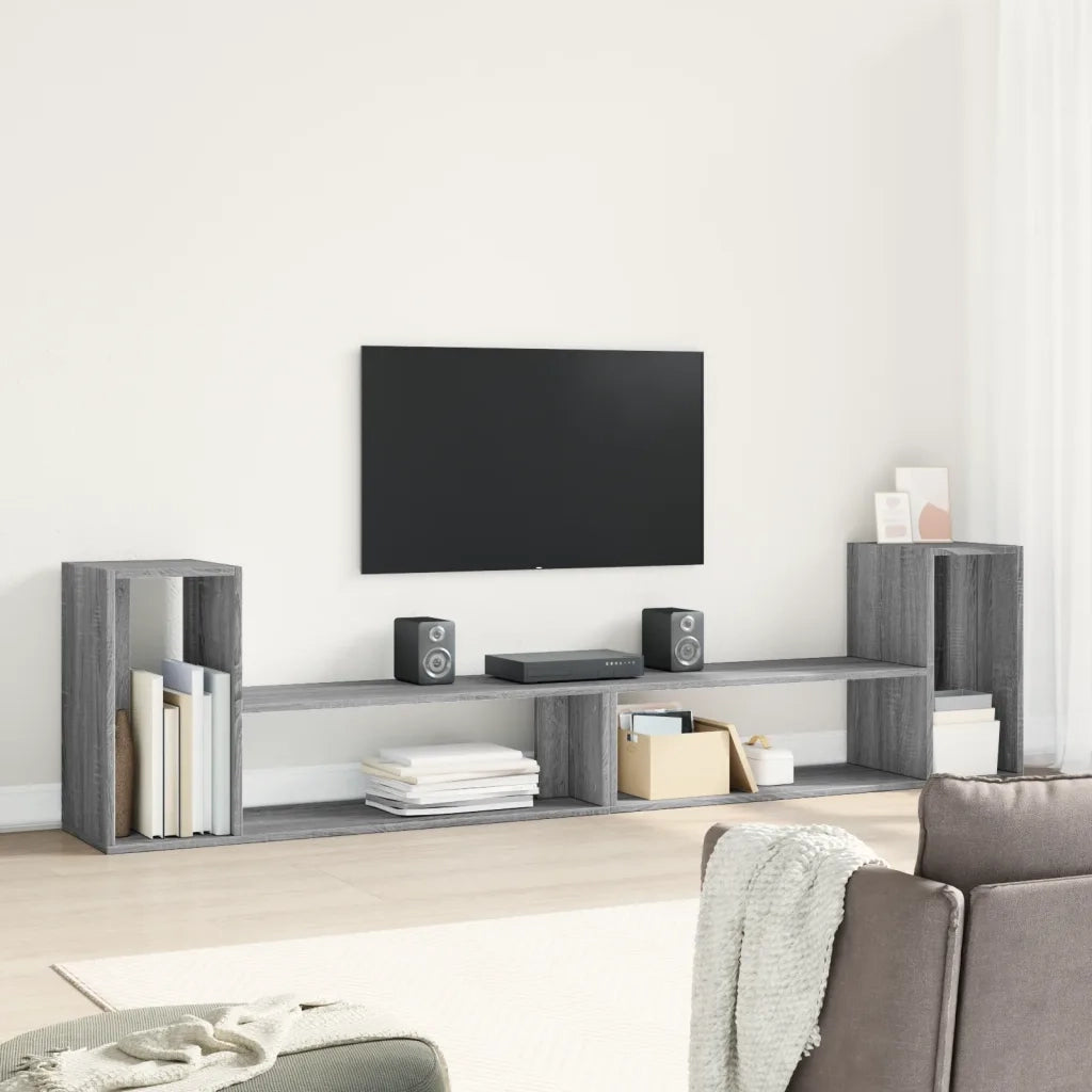 Mobili TV 2 pz Grigio Sonoma 100x30x50 cm in Legno Multistrato 840798
