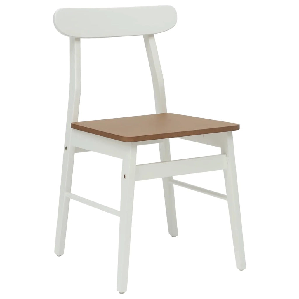 Sedia da pranzo 2 pcs Bianco e Naturale 43 x 44,5 x 77 cm 42020488