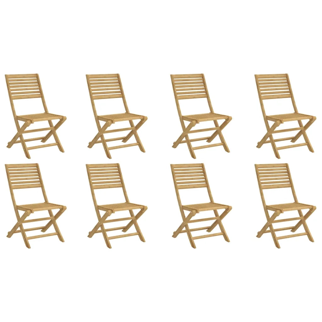 Sedie Giardino Pieghevoli 8 pz 48,5x61,5x87 cm Massello Acacia 3214229