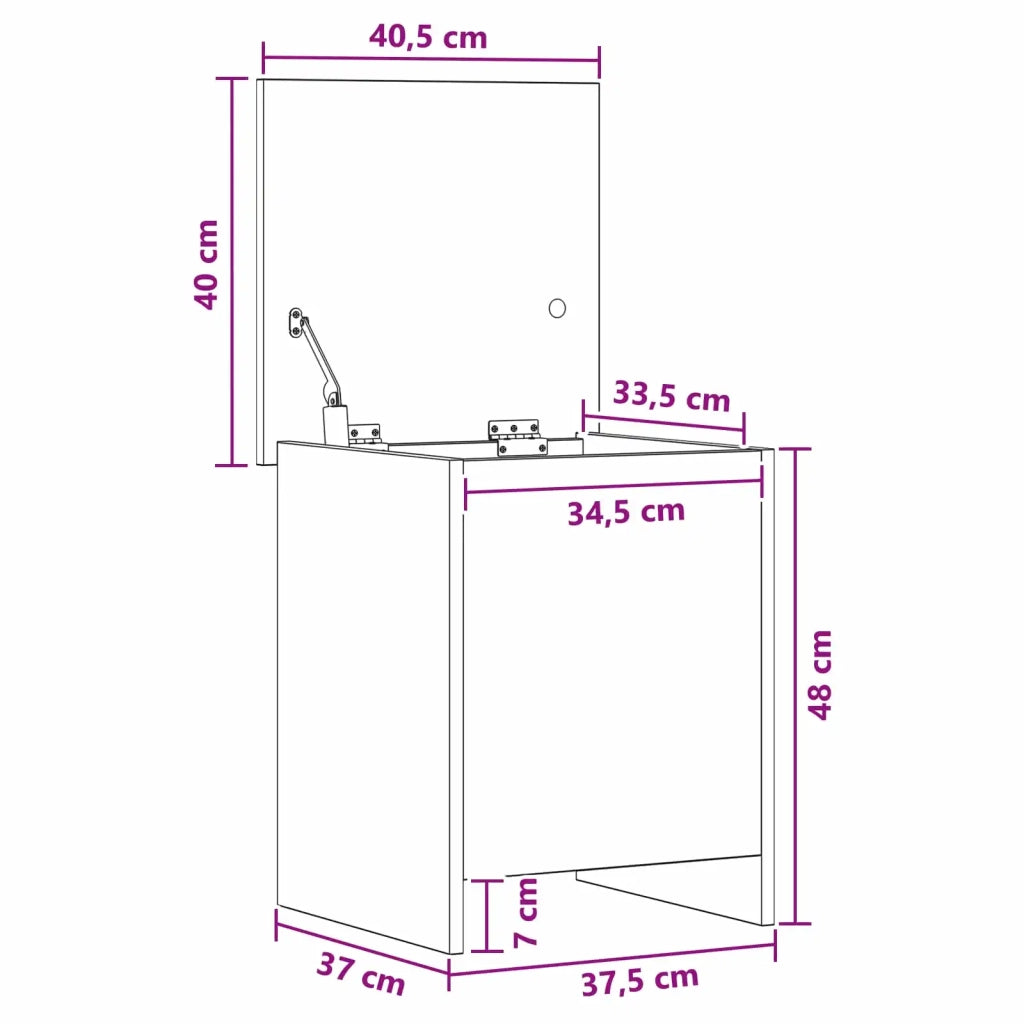 Cassa di stoccaggio Rovere Artigianale 40 x 40 x 50 cm 8011250
