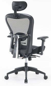 Sedia Poltrona Direzionale da Ufficio in Tessuto e Rete Pasadena Nera