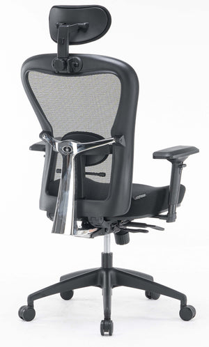 Sedia Poltrona Direzionale da Ufficio in Tessuto e Rete Pasadena Nera