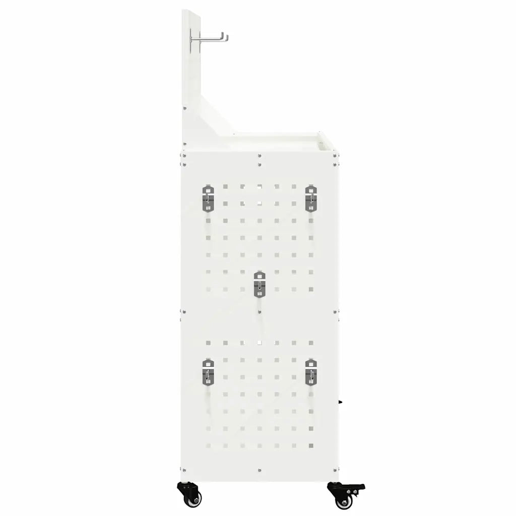 Carrello per Attrezzi con lo scaffale Bianco 65 x 35 x 111 cm CFW2964221