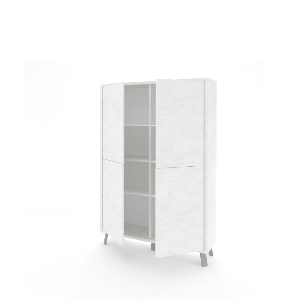 Credenza alta VELBRUK bianco pietra