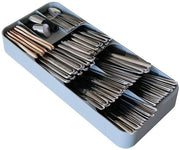 Organizzatore per contenitori di cucina - sistema di archiviazione con 9 compartimenti - grigio