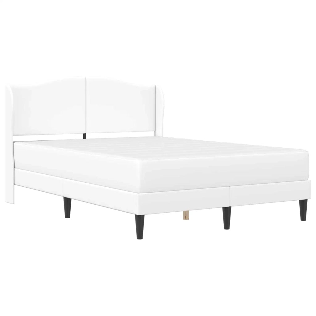 Struttura del letto con testiera Bianco 160 x 200 cm Similpelle
