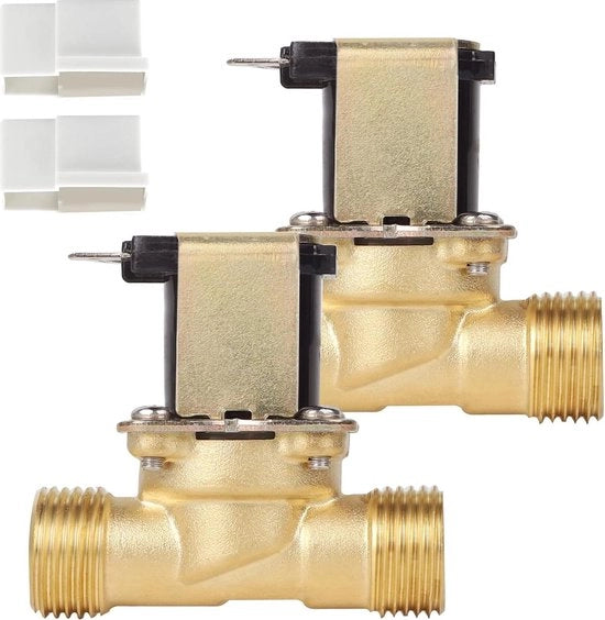 Vitello 1/2 polliche 230 V ventile magnetici per regolazione dell'acqua - 2 pezzi con coperchio bianco