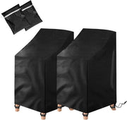 Coprisella per sedie a giardino - impermeabile, resistente ai raggi UV - 2 pezzi - nero - nylon