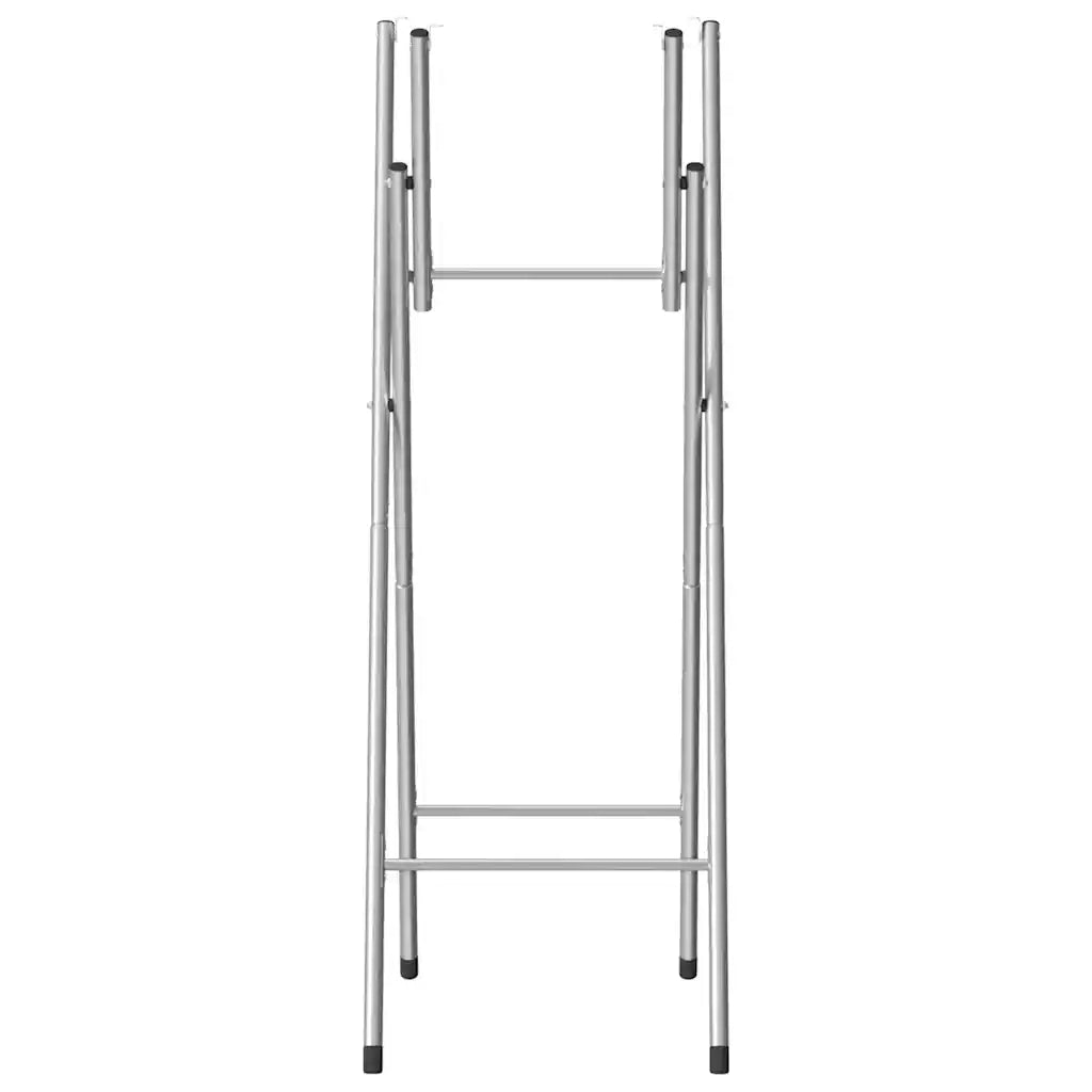 Gambe Pieghevoli per Tavolo da Bar Argento 45x53x108 cm Acciaio 288464