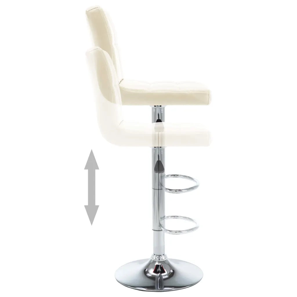 Sgabelli da Bar 2 pz Crema in Similpelle 323637