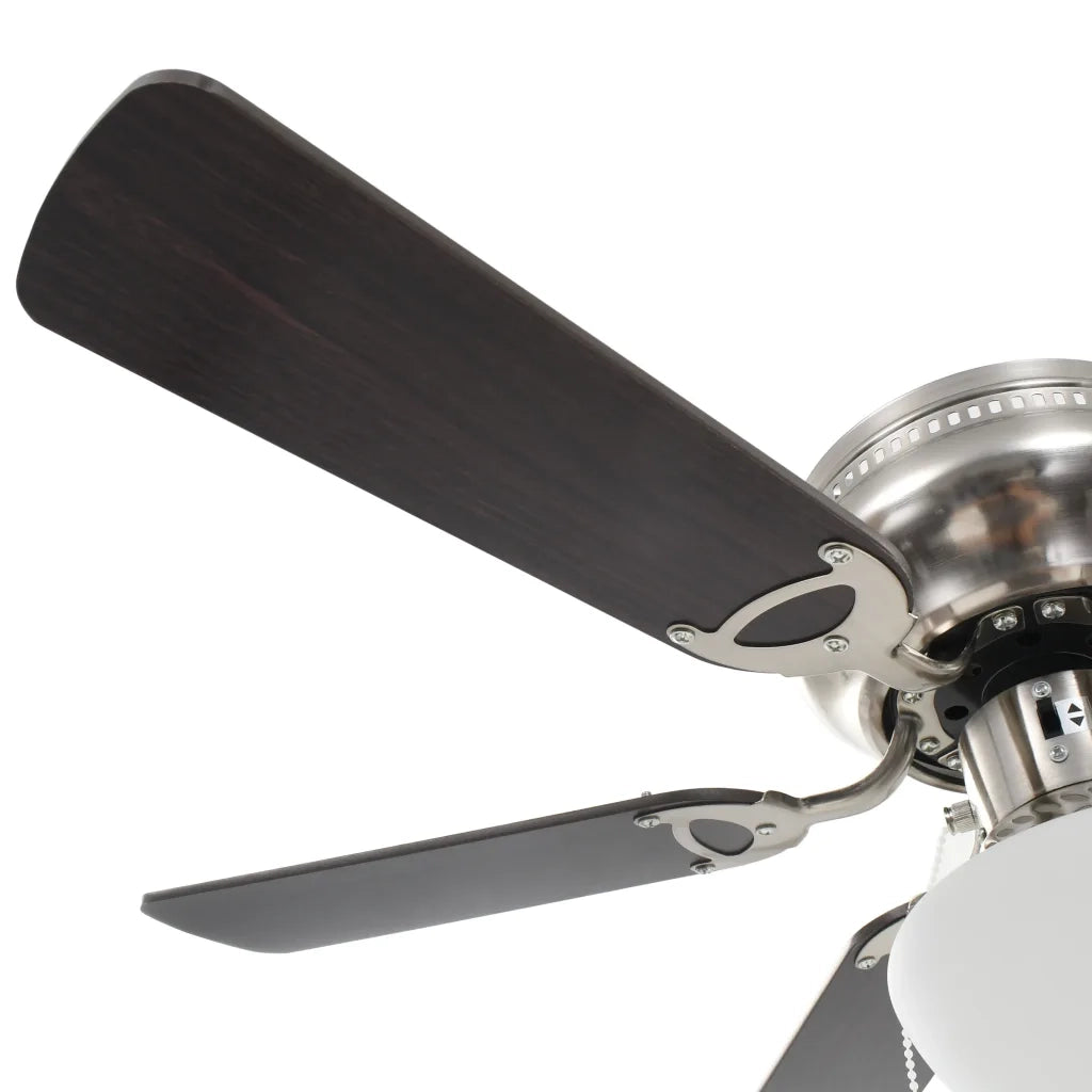 Ventilatore da Soffitto Decorato con Luce 82cm Marrone Scuro CFW1827668
