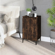 Comodino-Tavolino da notte Rovere Fumo 40x35x70 cm Legno Multistrato 229043