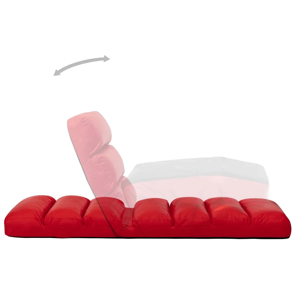 Sedia a Sdraio da Terra Pieghevole Rossa in Similpelle CFW9151402