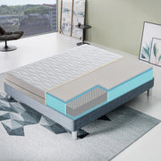 Materasso Piazza e Mezza 140x190 Molle Insacchettate e Memory Foam - Sfoderabile - Alto 23 cm - Ortopedico