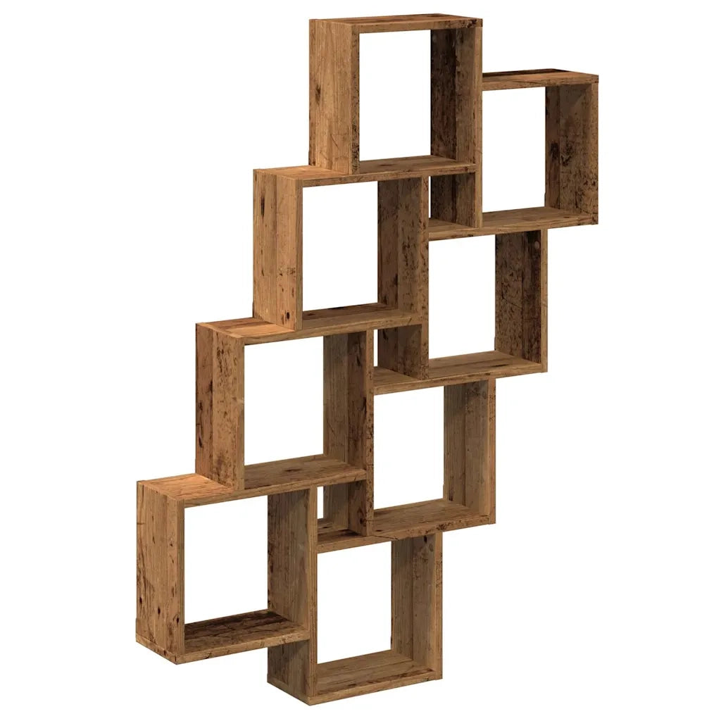Mensola a Muro a Cubo Antico 90x15x119,5 cm Legno Multistrato 856596