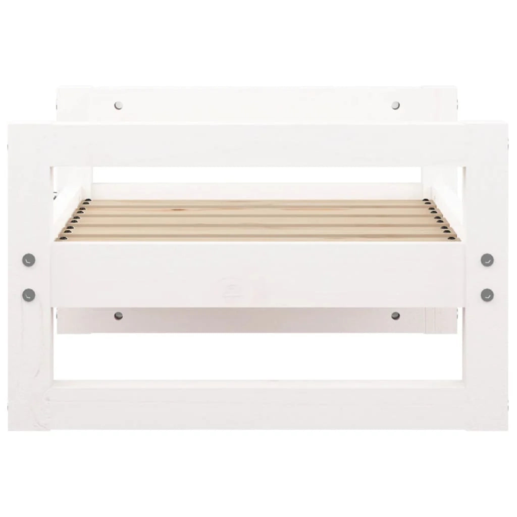 Cuccia per cani comoda cesta da divano 55,5 x 45,5 x 28 cm legno di pino massiccio bianco 02_0042695