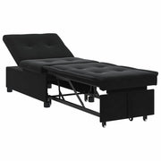 Divano letto-Sofa Letto-Daybed Nero 194 x 67 x 82 cm Velluto