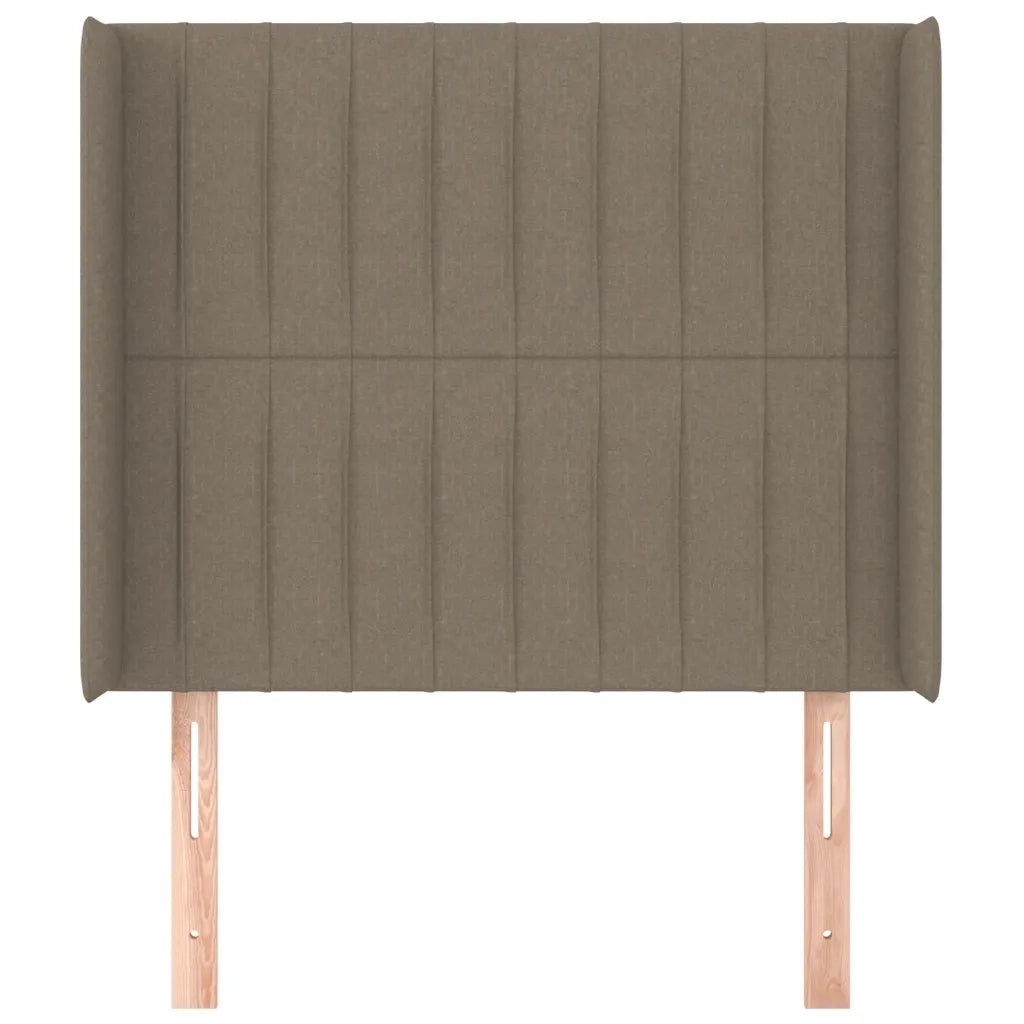 Testiera ad Orecchio-Testata con Orecchie Tortora 93x16x118/128 cm in Tessuto 970296