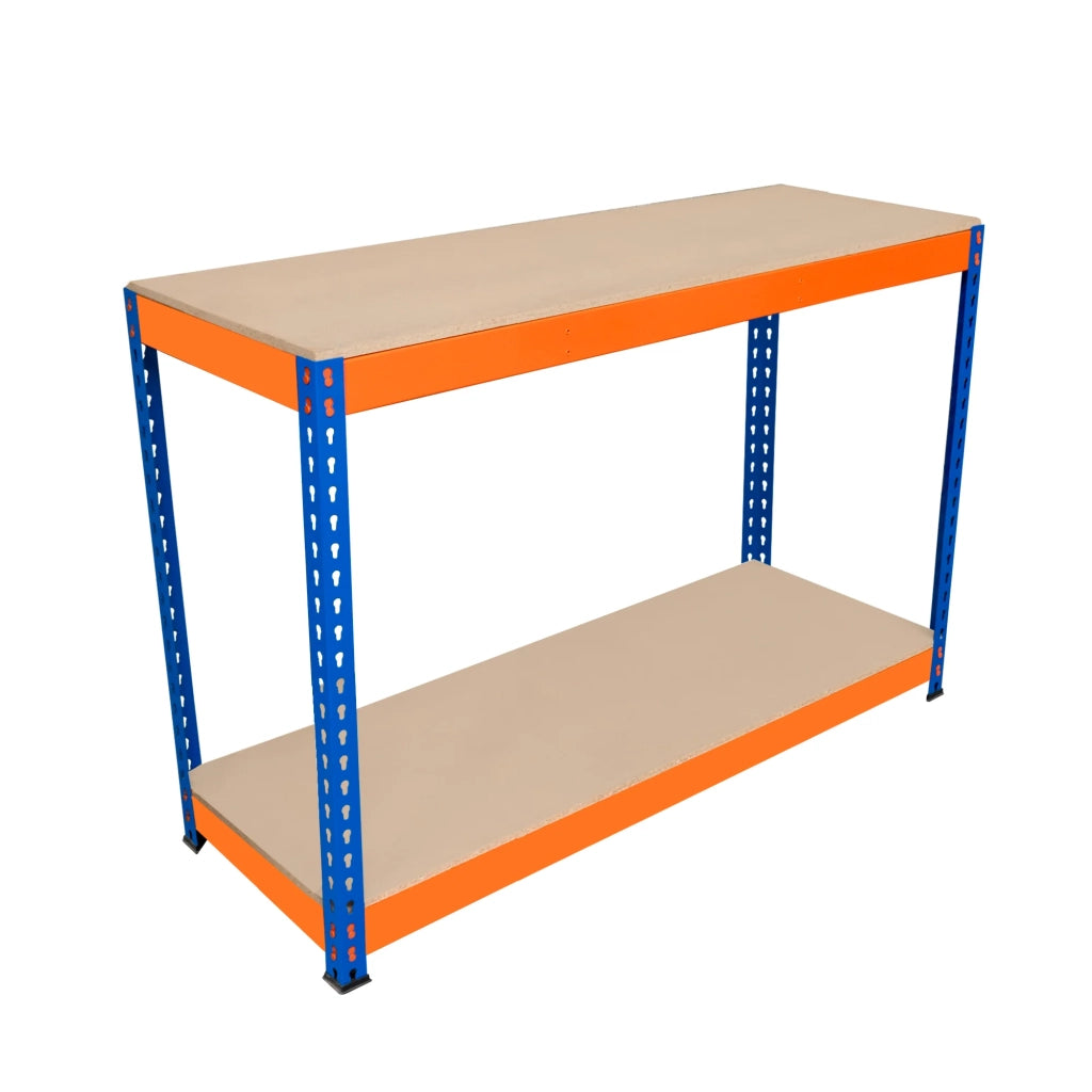 Banco da Lavoro a 2 Ripiani S-Rax - Postazione di lavoro 300kg - 120x45x90cm