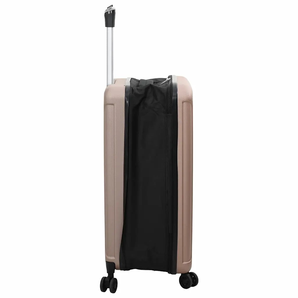 Valigia con blocco oro rosa 43 x 27 x 66 cm Plastica ABS CFW6560981