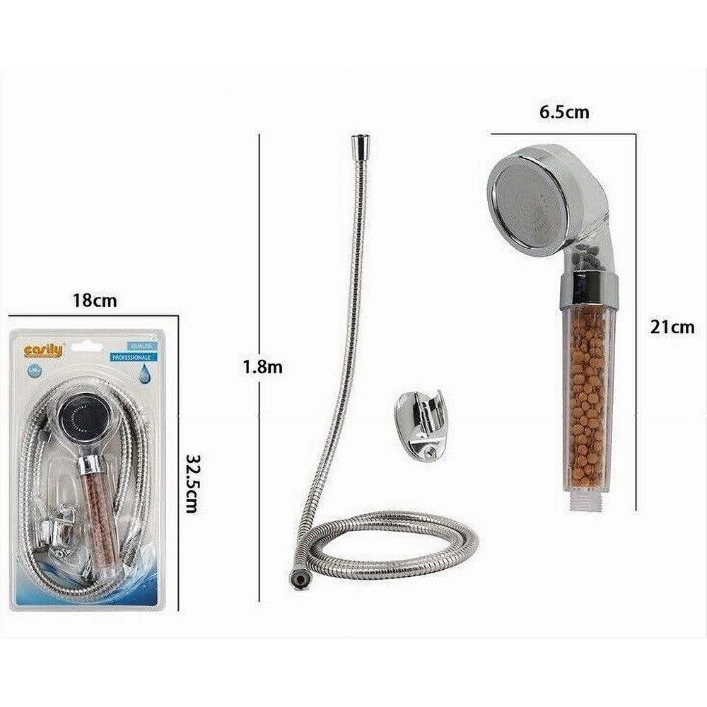 Trade Shop - Kit Doccetta Doccino Soffione Doccia Bagno Con Laccio 1,8 Mt Staffa Filtro 59175 -