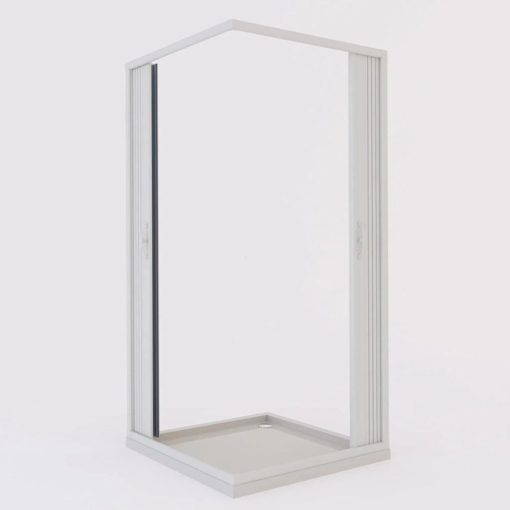 Box doccia a soffietto in PVC 90x100 cm H 185 mod. Aster con apertura centrale