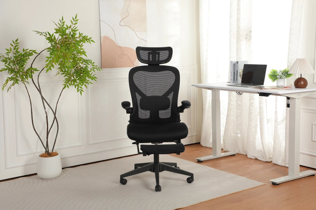 Sedia da ufficio ergonomica pieghevole ¨C Zephmum ¨C nera