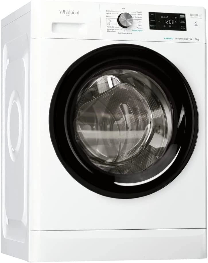 Lavatrice whirlpool ffb d95 bv it 9kg. 1200 giri classe b inverter vapore sesto senso