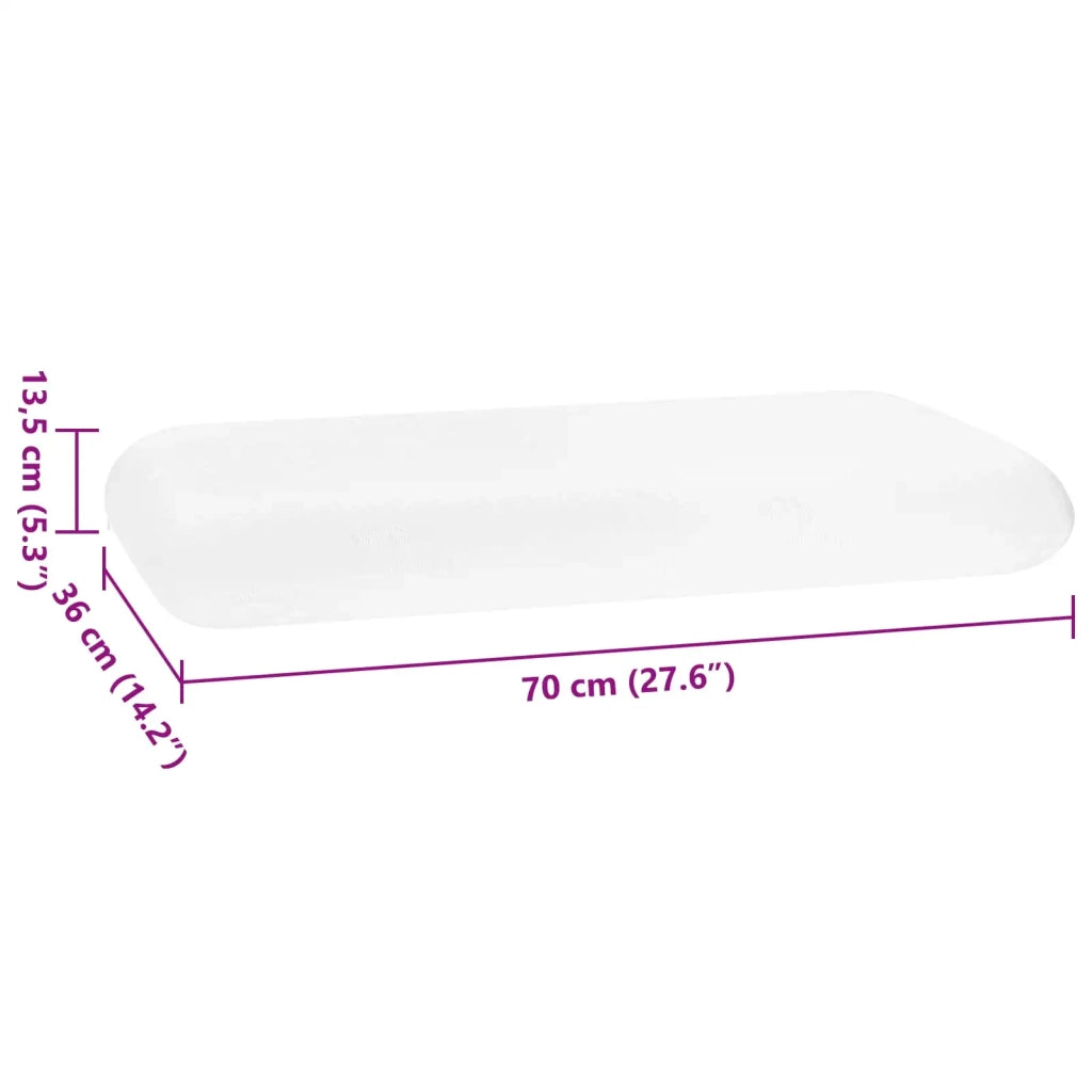Cuscino da Letto Bianco 70 x 36 x 13,5 cm Schiuma Memory CFW2885274