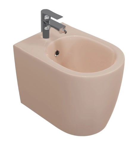 Sanitari filomuro opaco INFINITY: vaso, bidet, copriwater soft-close - Salmone Opaco