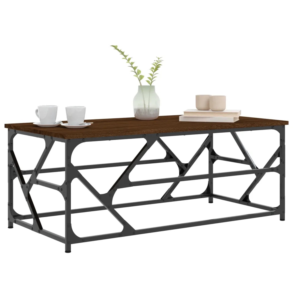 Tavolino salotto | Tavolino da caff¨¨ | Tavolino da Soggiorno Rovere Marrone 100x50x40cm Legno Multistrato