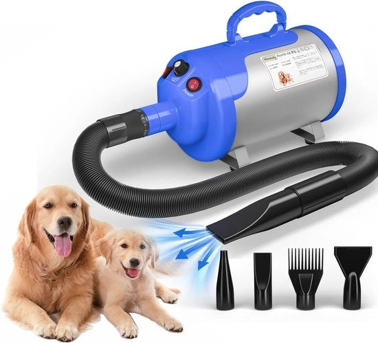 Föhn per cani con regolazione della velocità e funzionamento silenzioso per una cura ottimale dei cani
