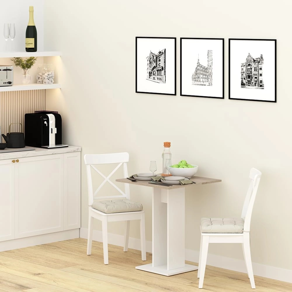 Tavolo da pranzo Repose, Sonoma, 65 x 65 cm, adatto come tavolo singolo salvaspazio per ambienti di piccole dimensioni