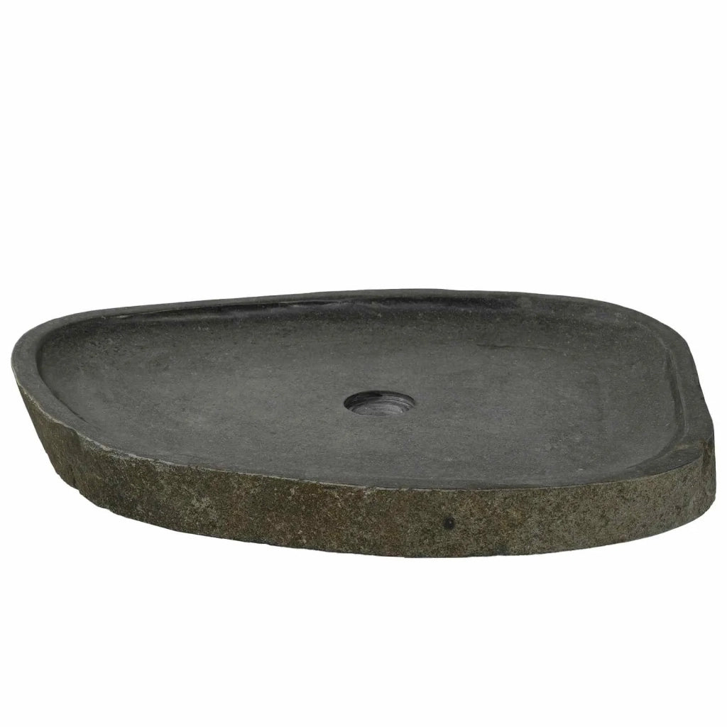 Lavabo-Lavandino-Lavello Grigio (55-65) x (40-50) x 6 cm Pietra di Fiume