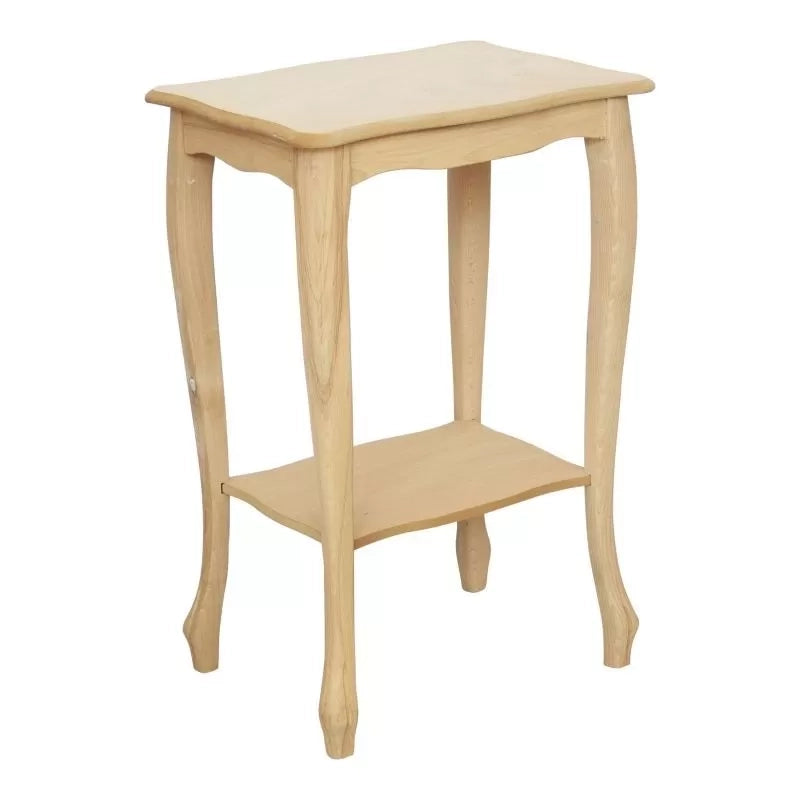 Tavolino porta telefono legno grezzo 48x35x70 - Mobili 2G