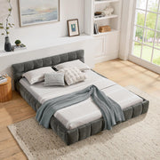 Letto 160x200cm?- Xylo - chenille quadretti grigio