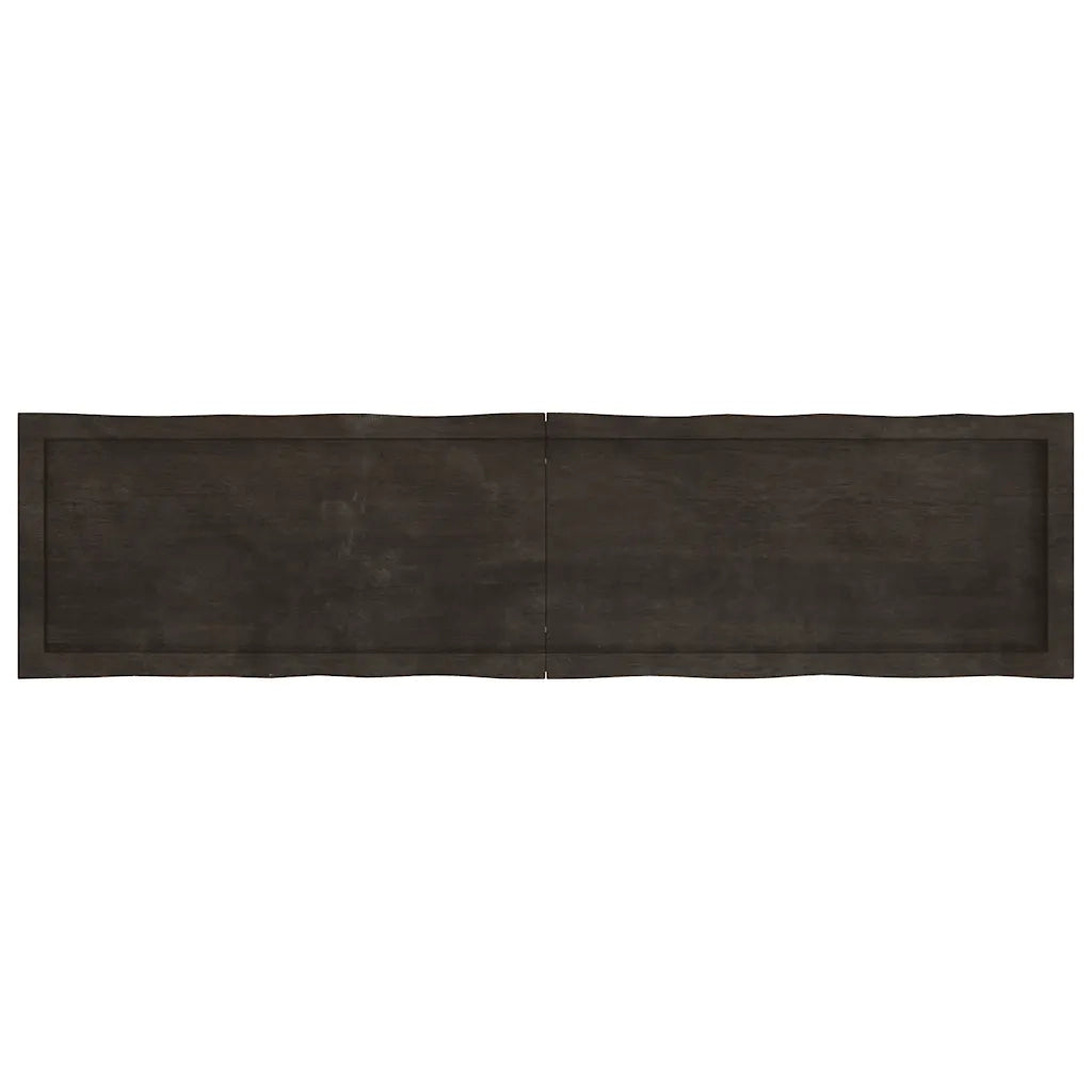Piano Tavolo Marrone Scuro 160x40x(2-6)cm Rovere Non Trattato 364035