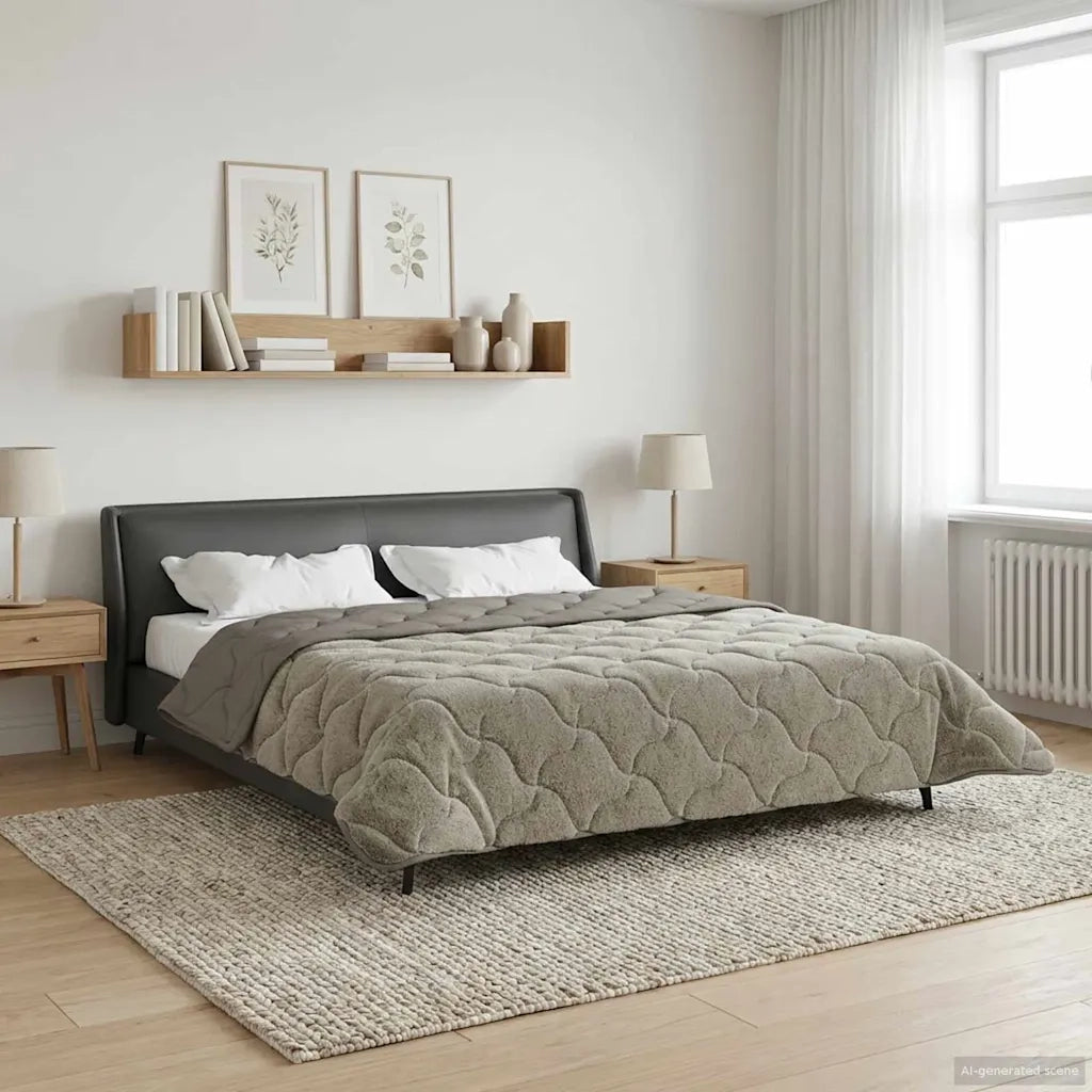 Duvet Invernale Trapuntato Grigio chiaro 220 x 240 cm 42026322
