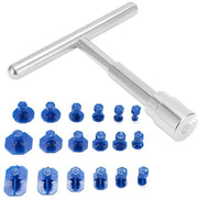 Kit di riparazione di deperdini per autoveicoli, set di rimozione di deperdini senza verniciatura, kit di riparazione di deperdini senza verniciatura con 18 strumenti di trazione, T-Bar trazione per autoveicoli, per la rimozione di deperdini in veicoli